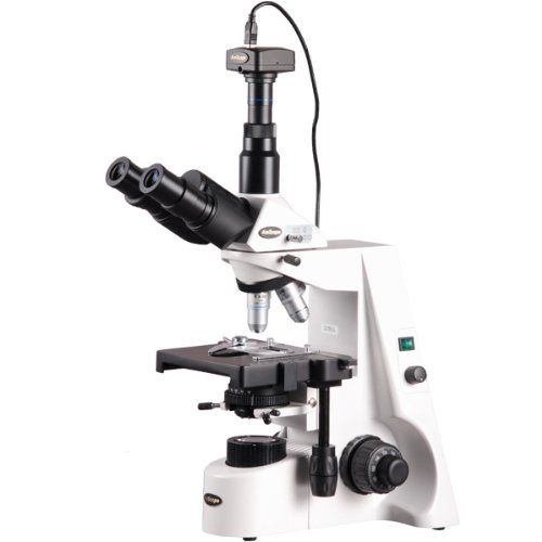  [아마존베스트]AmScope T690C-M Digital Trinocular Compound Microscope, 40X-2500X Magnification, WH10x and WH25x Super-Widefield Eyepieces, Infinity Objectives, Brightfield, Kohler Condenser, Doub