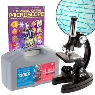 [아마존베스트]AmScope M30-ABS-KT1-WM 120X-240X-300X-480X-600X-1200X Educational Metal Arm Kids Compound Microscope Kit + Book