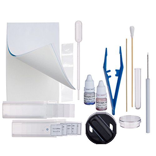  [아마존베스트]AmScope SP 14Microscope Slide Preparation Kit including Spills