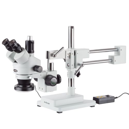  AmScope 3.5X-180X Trinocular Stereo Microscope with 4-Zone 144-LED Ring Light and 10MP USB3 Camera