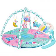 Amagoing Baby Activity Gym Kick & Play Piano Tummy Time Play Mat with 5 Activity Sensory Toys, Newborn Mat for Girl and Boy 0-36 Month