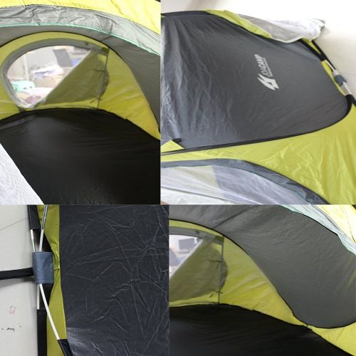  Amagoing Ezyoutdoor 3 Person Tent Large Pop Up Camping Hiking Tent Automatic Instant Setup Easy Fold back Shelter with Gift Mat Pad