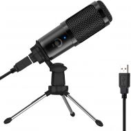 [아마존베스트]Amalen USB Microphone for Computer - Metal Condenser Recording Microphone for Laptop MAC or Windows Cardioid Studio Recording Vocals, Voice Overs,Streaming Broadcast and YouTube Videos