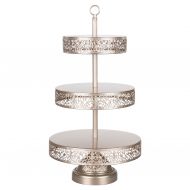 Amalfi Decor 3-Tier Reversible Dessert Cupcake Stand (Rose Gold) | Stainless Steel Frame