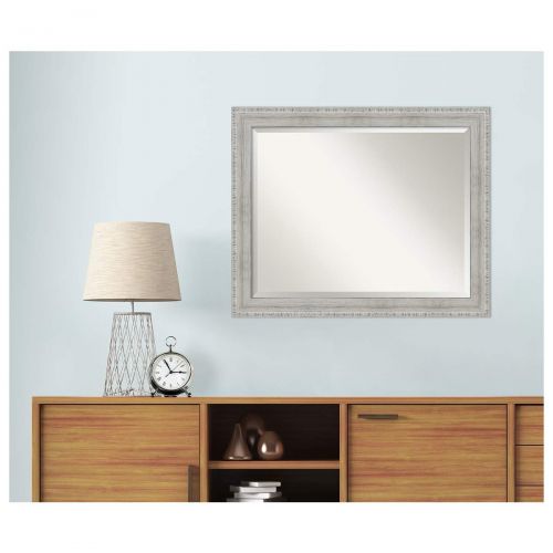  Amanti Art Rustic Whitewash Wood Wall Mirror Large