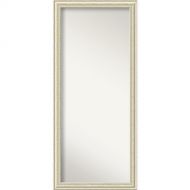 Amanti Art Country White wash Floor/Leaner Mirror Full Length