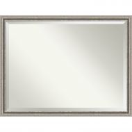 Amanti Art Wall Mirror Bel Volto Silver: Outer Size OS Lrg 43x33, Oversize Large-43 x 33