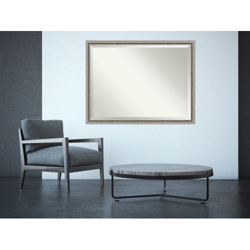  Amanti Art Wall Mirror Bel Volto Silver: Outer Size OS Lrg 43x33, Oversize Large-43 x 33