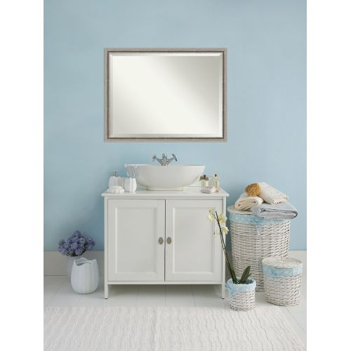  Amanti Art Wall Mirror Bel Volto Silver: Outer Size OS Lrg 43x33, Oversize Large-43 x 33