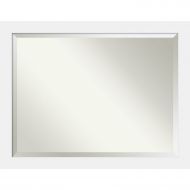 Amanti Art Bathroom Mirror Oversize Large, Corvino White: Outer Size 45 x 35