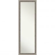 Amanti Art On The Full Length Outer Size 17 x 51 Door/Wall Mirror, Bel Volto Silver: 17x51