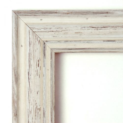  Amanti Art Oversize Large, Outer Size 45 x 35 Wall Mirror OS Lrg, Country White Wash: 45x35 Large-45 x 35, Rustic Whitewash Cream