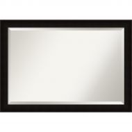 Amanti Art Wall Mirror Extra Large, Manteaux Black Wood: Outer Size 40 x 28