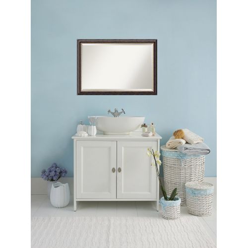  Amanti Art Extra Large, Fits Standard 30 to 48 Cabinet, Outer Size 40 x 28 Bathroom Mirror X-Lrg, Tuscan Rustic: 40x28, 24 x 36 Glass