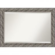 Amanti Art Wall Mirror Extra Large, Silver Luxor Wood: Outer Size 42 x 30