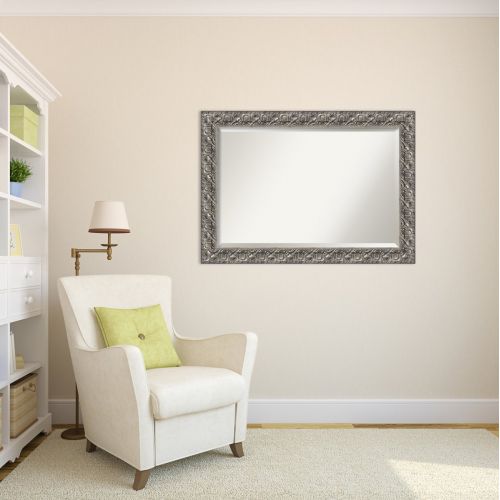 Amanti Art Wall Mirror Extra Large, Silver Luxor Wood: Outer Size 42 x 30