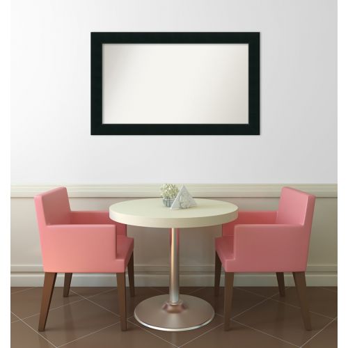  Amanti Art Outer 41 x 25 Wall Mirror, Choose Your Custom Size Large, Corvino Black Wood