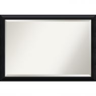 Amanti Art Wall Mirror Extra Large, Nero Black Wood: Outer Size 39 x 27