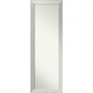Amanti Art On The Full Length Sterling Outer Size 18 x 52 Door/Wall Mirror, Brushed Silver: 18x52