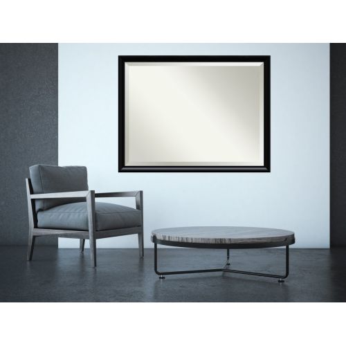  Amanti Art Oversize Large, Outer Size 43 x 33 Wall Mirror OS Lrg, Steinway Black Scoop: 43x33 Large-43 x 33