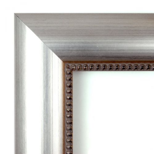  Amanti Art Vegas Burnished Silver Wall Mirror Extra Large Outer Size 41 x 29