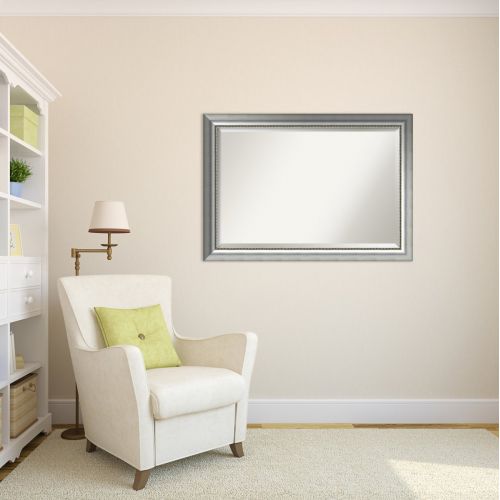  Amanti Art Vegas Burnished Silver Wall Mirror Extra Large Outer Size 41 x 29