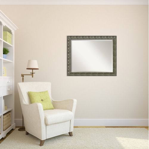  Amanti Art Framed Mirrors for Wall | Barcelona Champagne Mirror for Wall | Solid Wood Wall Mirrors | Large Wall Mirror 40.38 x 28.38