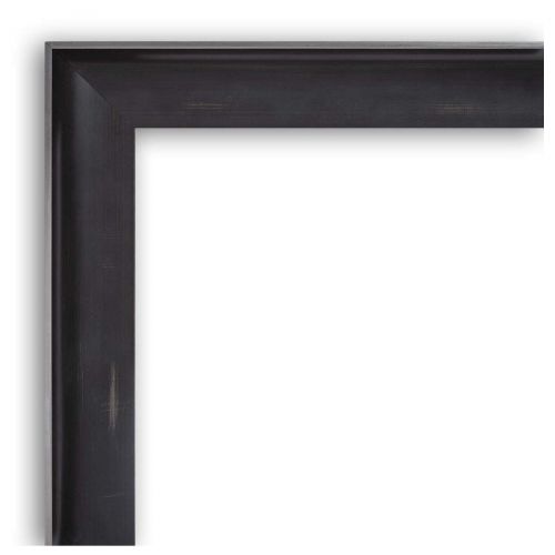  Amanti Art Vanity Bathroom Wall | Veneto Distressed Black Frame | Solid Wood Mirror |, Glass Size 40x30,