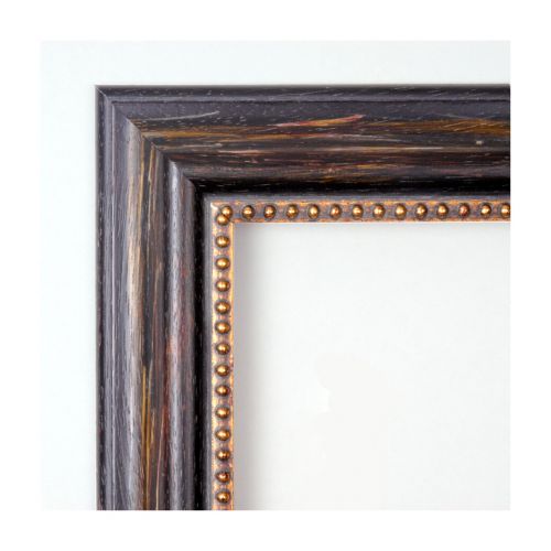  Amanti Art Vanity Bathroom Wall | Veneto Distressed Black Frame | Solid Wood Mirror |, Glass Size 40x30,