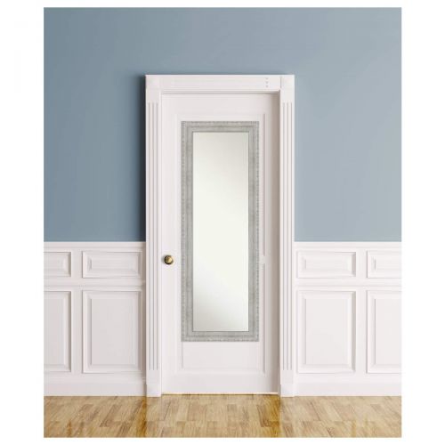  Amanti Art Full Length Mirror | Craftsman White Mirror Full Length | Solid Wood Full Body Mirror | On The Door Mirror 18.88 x 52.88