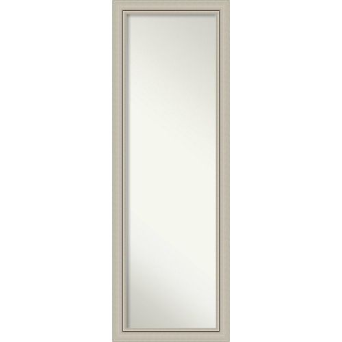  Amanti Art Full Length Mirror | Romano Silver Narrow Mirror Full Length | Solid Wood Full Body Mirror | On The Door Mirror 17.75 x 51.75 in.