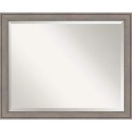 Amanti Art Framed Mirrors for Wall | Greywash Mirror for Wall | Solid Wood Wall Mirrors | Medium Wall Mirror 31.38 x 25.38 in.