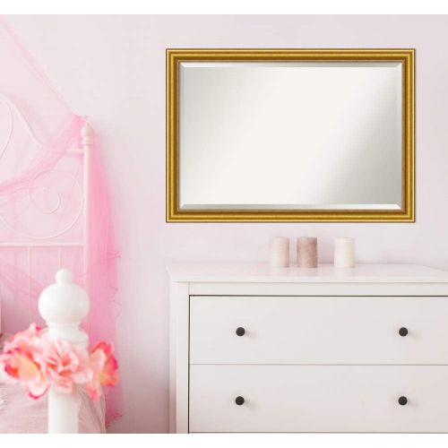  Amanti Art Framed Mirrors for Wall | Townhouse Gold Mirror for Wall | Solid Wood Wall Mirrors | Large Wall Mirror 39.50 x 27.50 in.