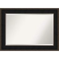 Amanti Art Framed Mirrors for Wall | Mezzanine Espresso Mirror for Wall | Solid Wood Wall Mirrors | Large Wall Mirror 43.62 x 31.62 in.