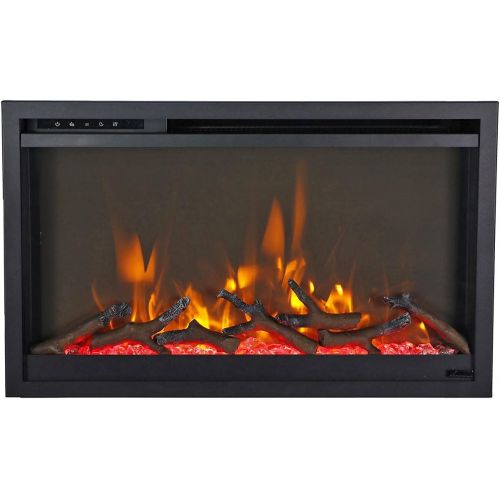  Amantii Traditional Xtraslim ? 33” Electric Fireplace with a 3 Speed Motor, WiFi Capable and Programmable Remote