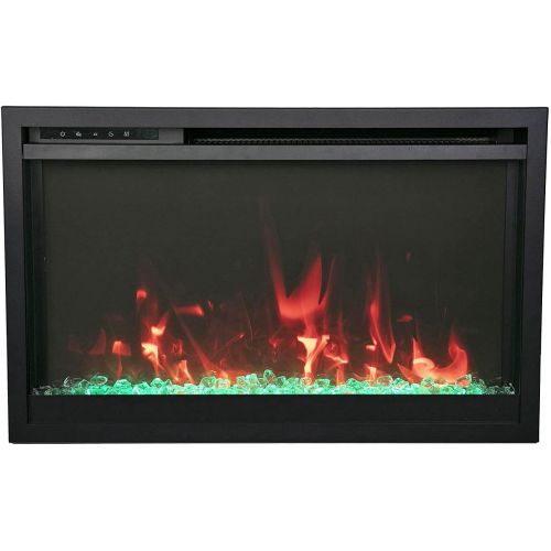  Amantii Traditional Xtraslim ? 33” Electric Fireplace with a 3 Speed Motor, WiFi Capable and Programmable Remote