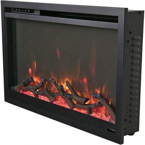  Amantii Traditional Xtraslim ? 33” Electric Fireplace with a 3 Speed Motor, WiFi Capable and Programmable Remote