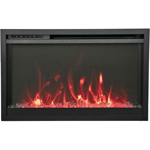  Amantii Traditional Xtraslim ? 33” Electric Fireplace with a 3 Speed Motor, WiFi Capable and Programmable Remote