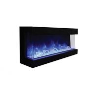 Amantii Tru-View Series XL Extra Tall Built-in 3-Sided Electric Fireplace (88-TRV-XT-XL-DESIGN-MEDIA-BIRCH-15PCE), 88-Inch, Birch Log Media