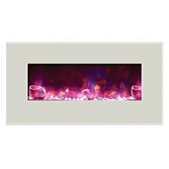 Amantii WM-BI-34-4423-WHTGLS Electric Fireplace