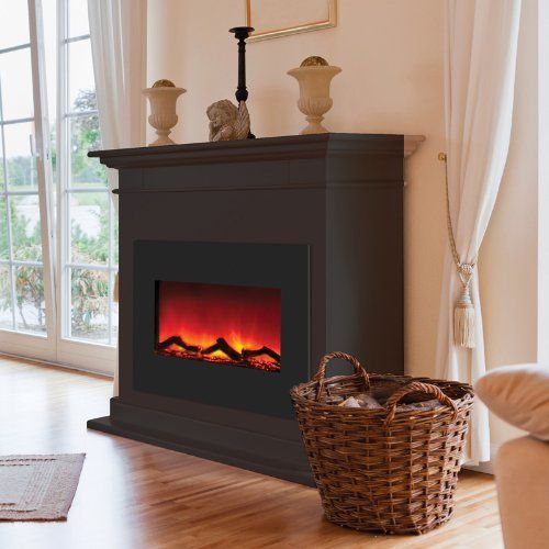  Amantii 30 Electric Fireplace Unit with Espresso stained Mantle