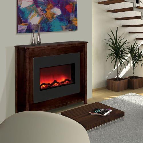  Amantii 30 Electric Fireplace Unit with Espresso stained Mantle