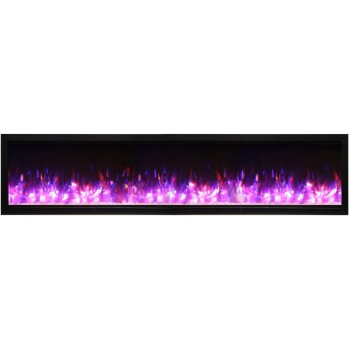  Amantii 88 Extra Tall Clean Face Symmetry Electric Fireplace w/Driftwood Logs