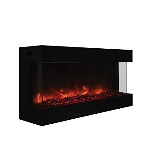  Amantii Tru-View Series XL Extra Tall Built-in 3-Sided Electric Fireplace (60-TRV-XT-XL-FI-109-Diamond), 60-Inch, Ice Media