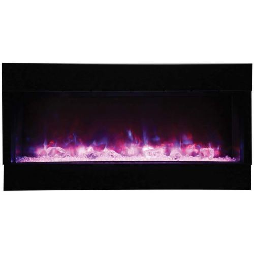  Amantii Tru-View Series XL Extra Tall Built-in 3-Sided Electric Fireplace (60-TRV-XT-XL-FI-109-Diamond), 60-Inch, Ice Media