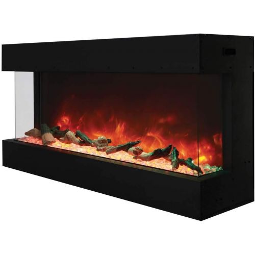  Amantii Tru-View Series XL Extra Tall Built-in 3-Sided Electric Fireplace (60-TRV-XT-XL-FI-109-Diamond), 60-Inch, Ice Media