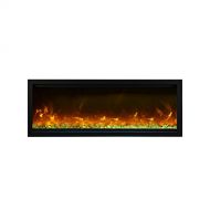 Amantii 60 Extra Tall Clean Face Symmetry Electric Fireplace w/Rustic Logs