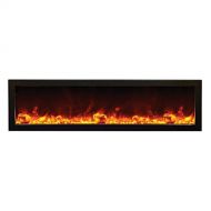 Amantii BI-60-SLIM-OD Outdoor Panorama Series Slim Electric Fireplace, 60-Inch