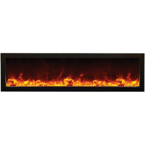  Amantii BI-60-SLIM-OD Outdoor Panorama Series Slim Electric Fireplace, 60-Inch