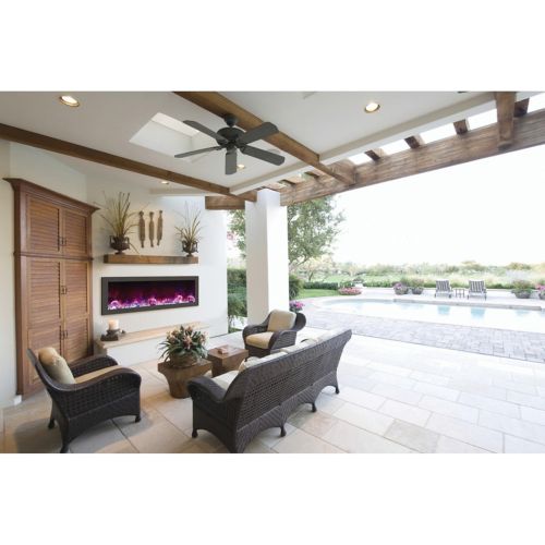  Amantii BI-60-SLIM-OD Outdoor Panorama Series Slim Electric Fireplace, 60-Inch